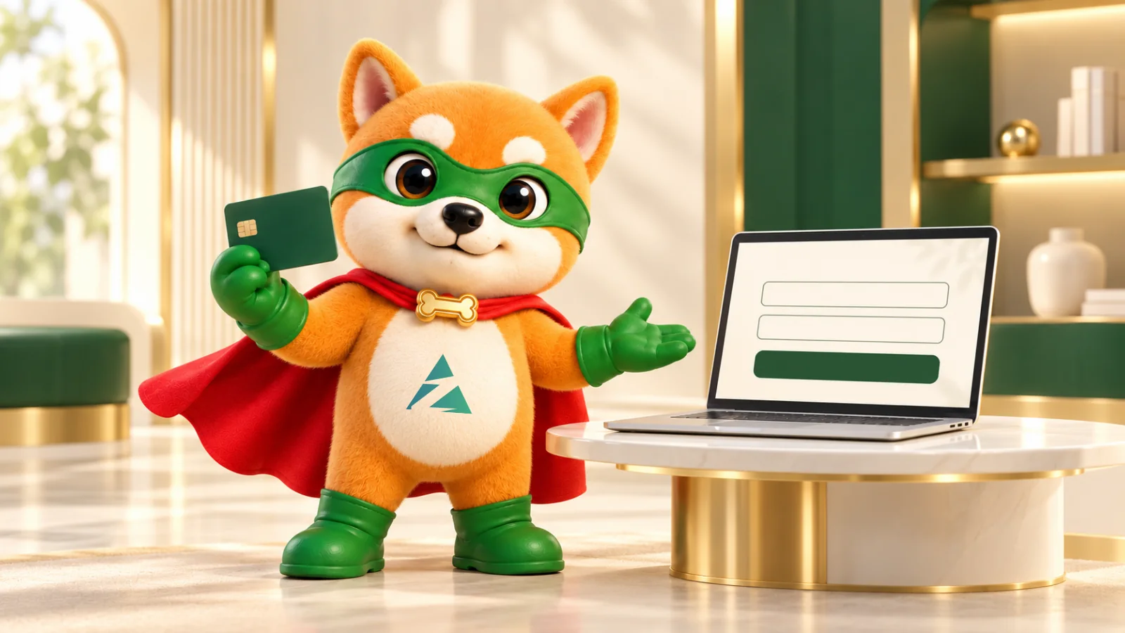 XiaoAn reviews a payment card and an online payment screen.